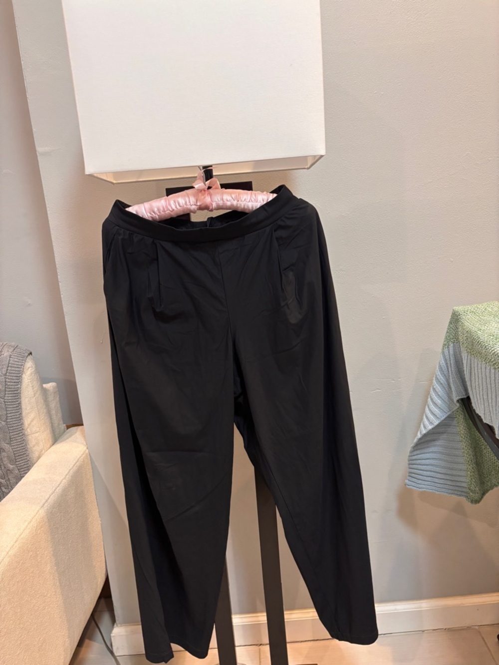 Uniqlo U Airism Womens Size Small Black Relaxed Fit Pants Length 38”